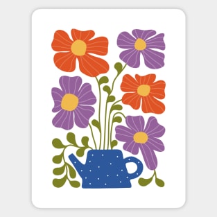 Tea Pot Flowers Magnet